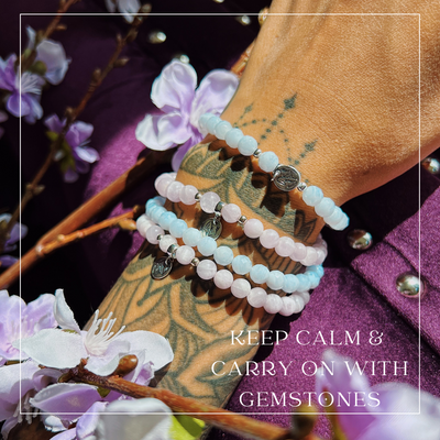 Keep Calm & Carry On With Blue Lace Agate and Kunzite Gemstones