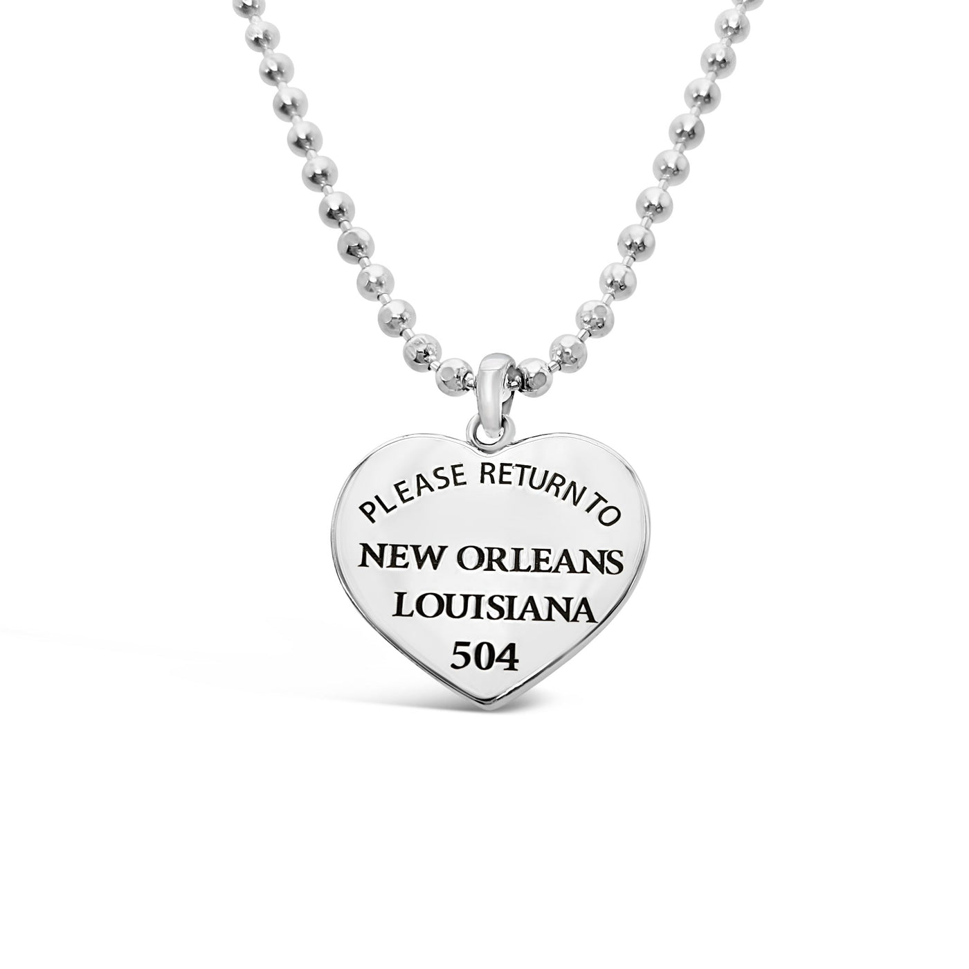 Please Return to New Orleans Heart Charm - Large (PREORDER)