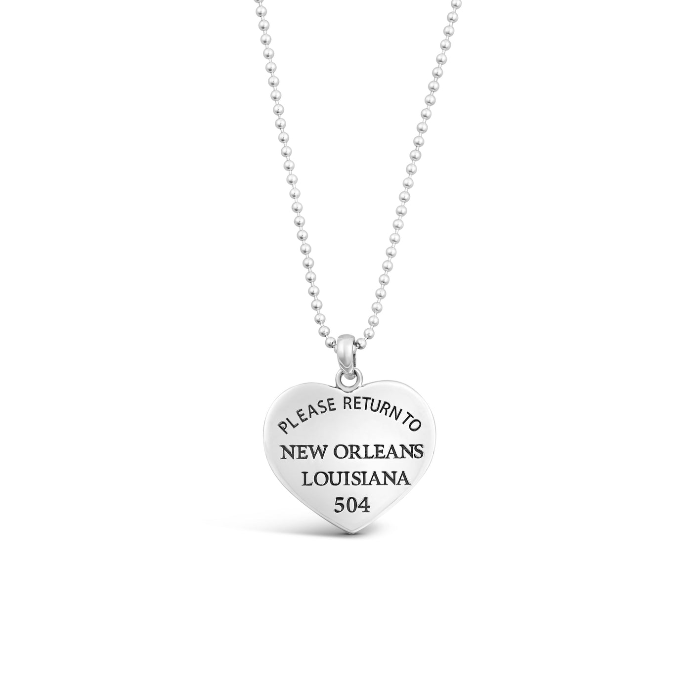 Please Return to New Orleans Heart Charm - Small