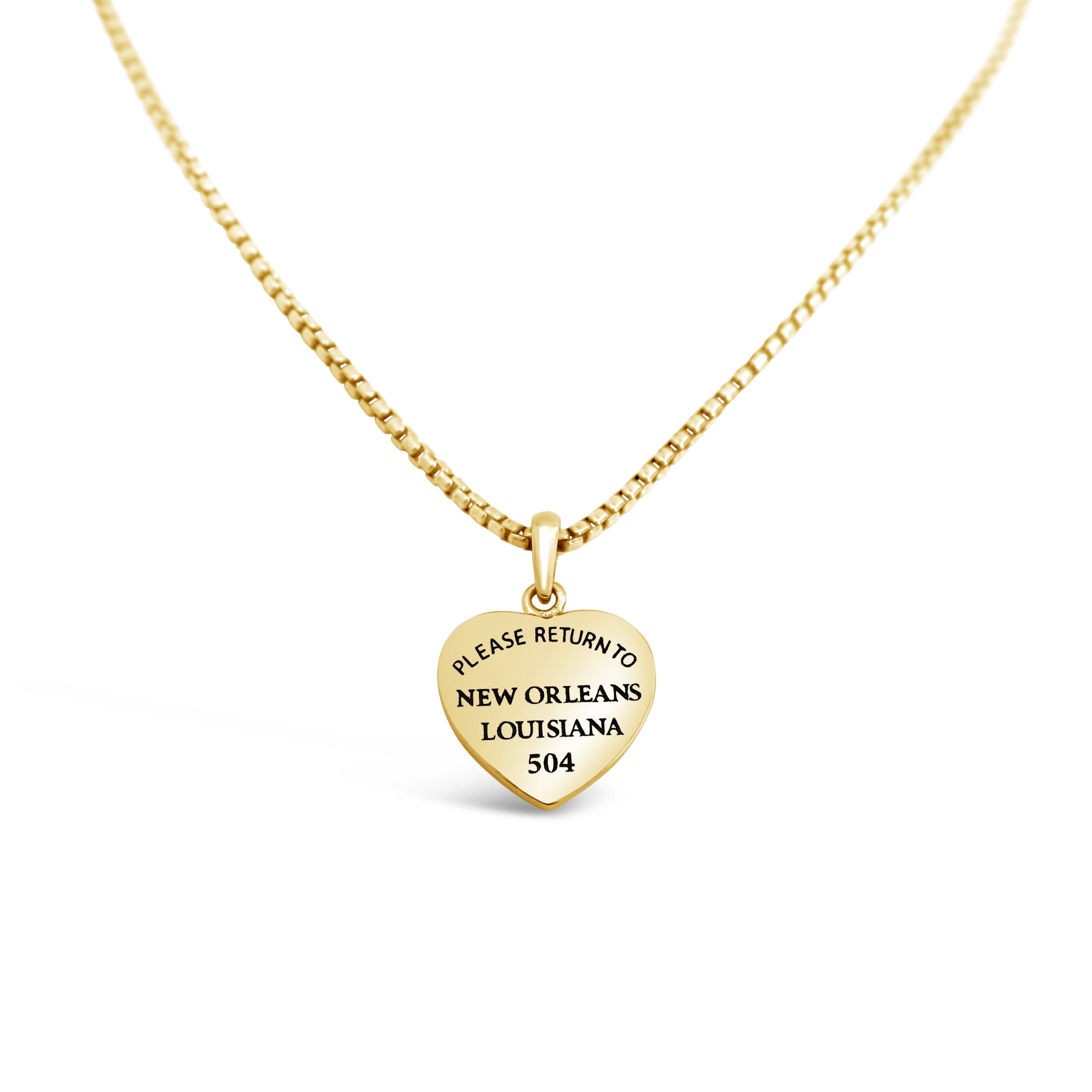 The Cali Heart Charm Necklace-Gold main image 1