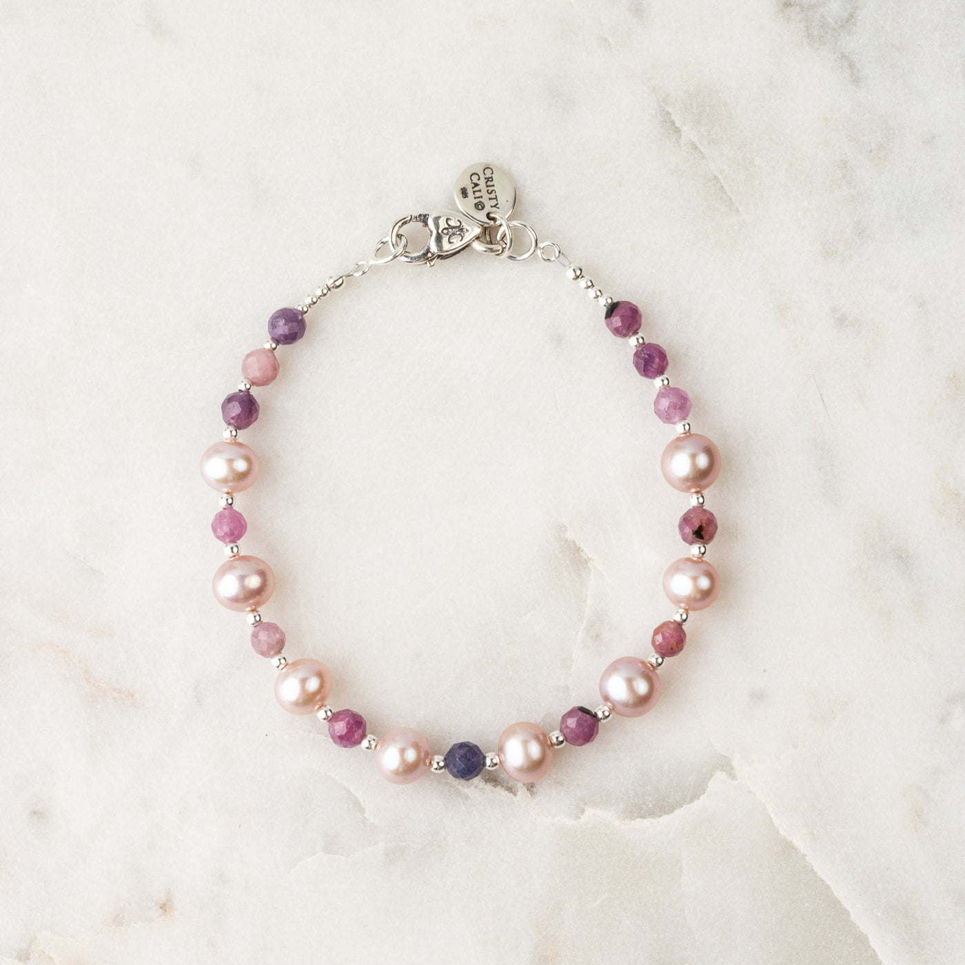 Power & Purity Pastel Pearl & Ruby Signature Bracelet