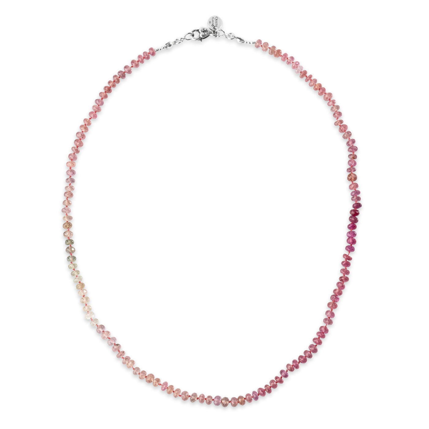 1OAK Empowered Pink Sapphire Knotted Silk Signature Necklace