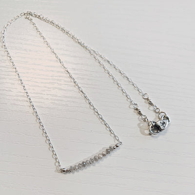 Raw Diamond Signature Bar Necklace