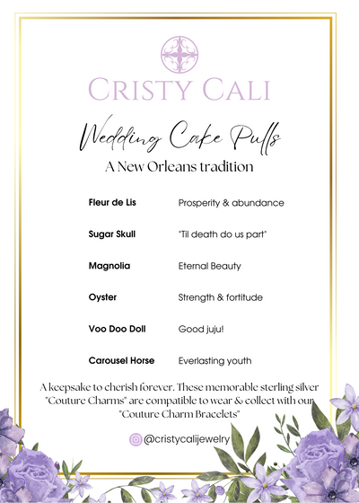Mystic Voo Doo Crystal Wedding Cake Pull Set of 6