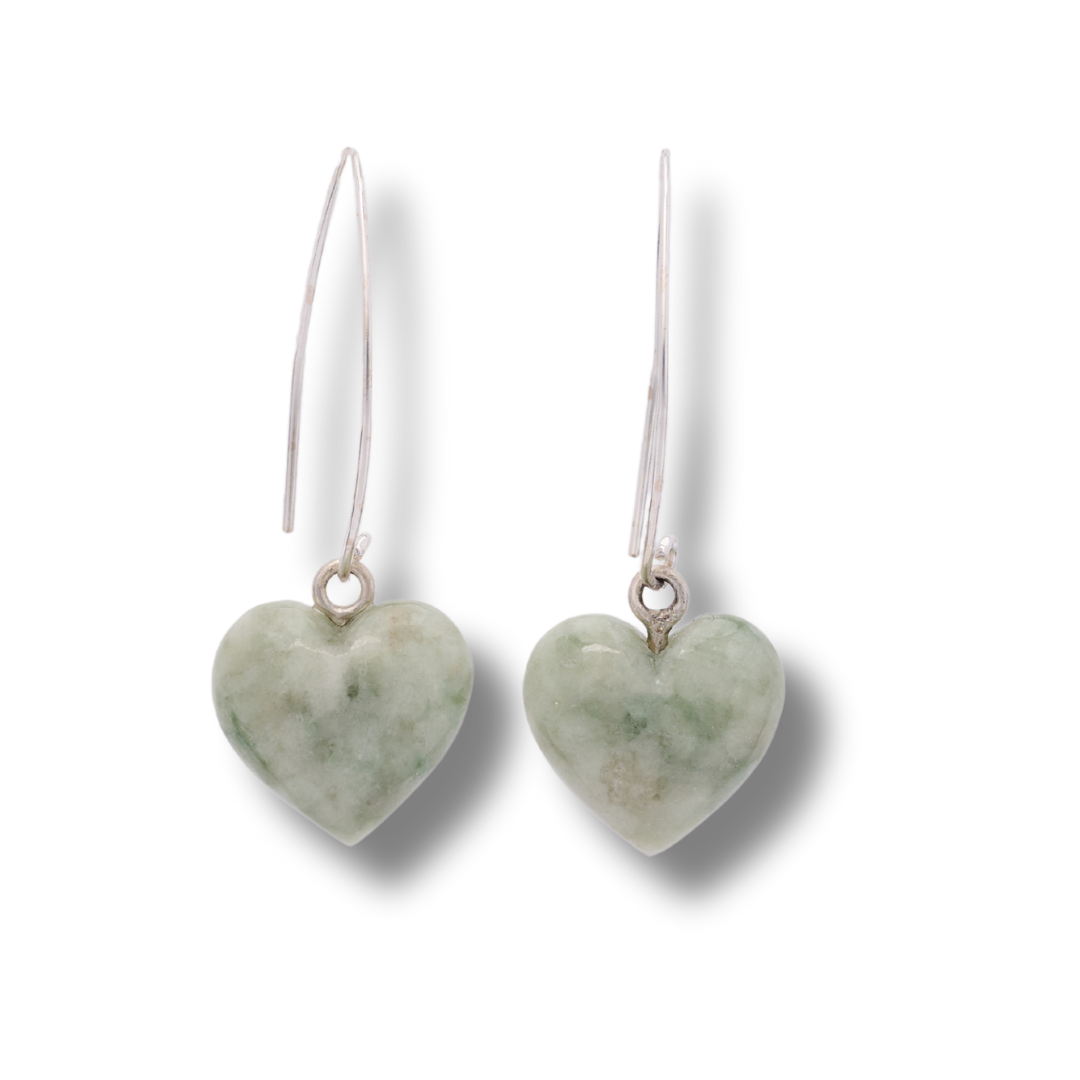 Heart of Mayan Jade Earrings