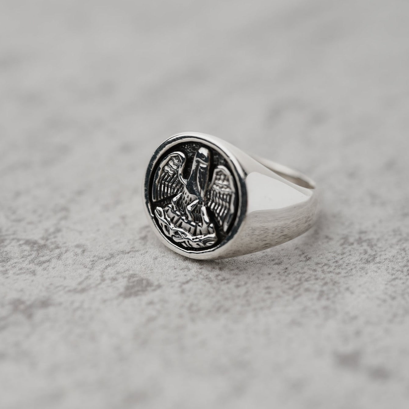 Mens' State Pelican Ring