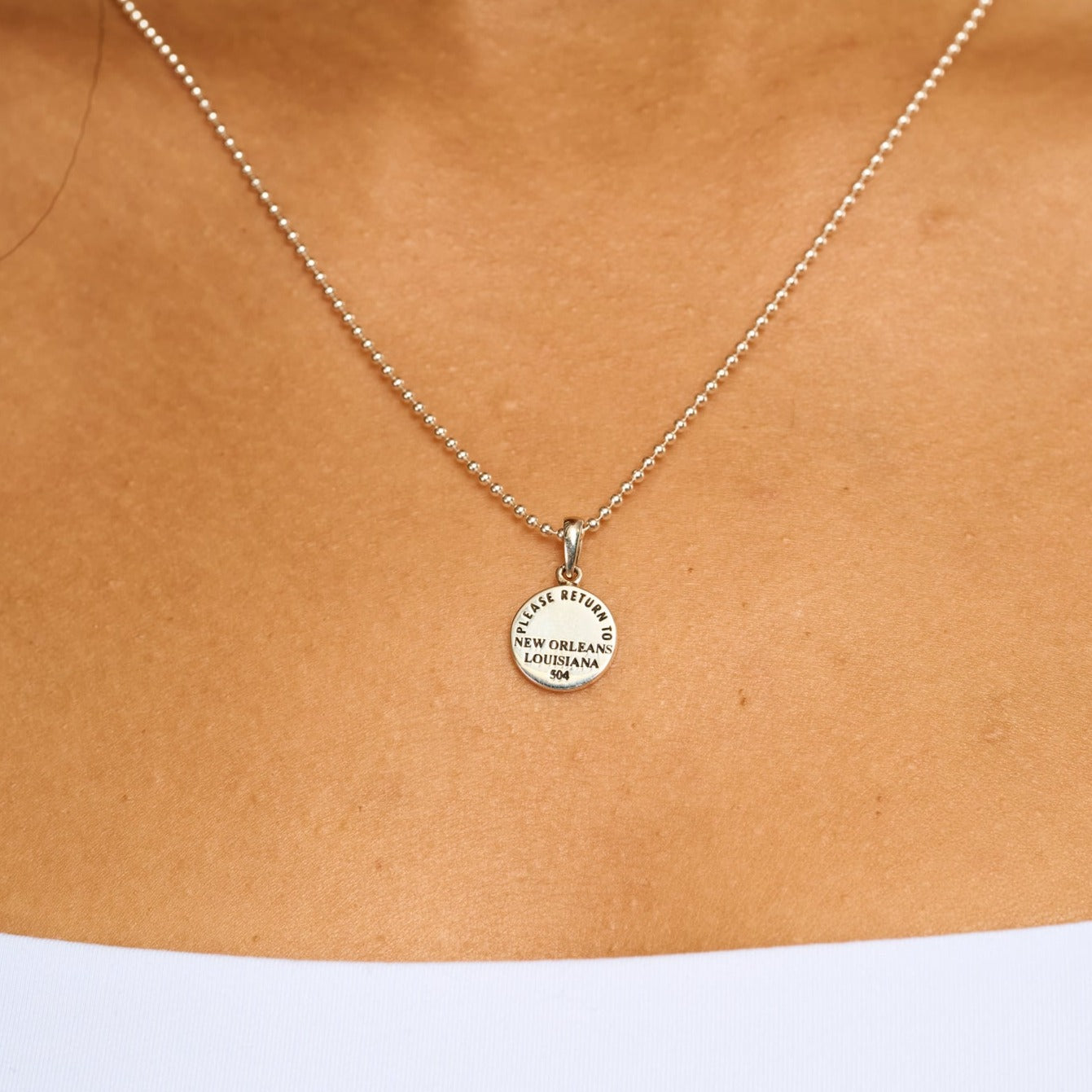 Please Return to New Orleans Mini Round Charm (RETIRED)