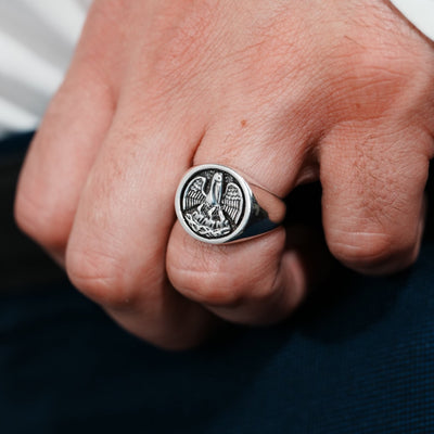 Mens' State Pelican Ring