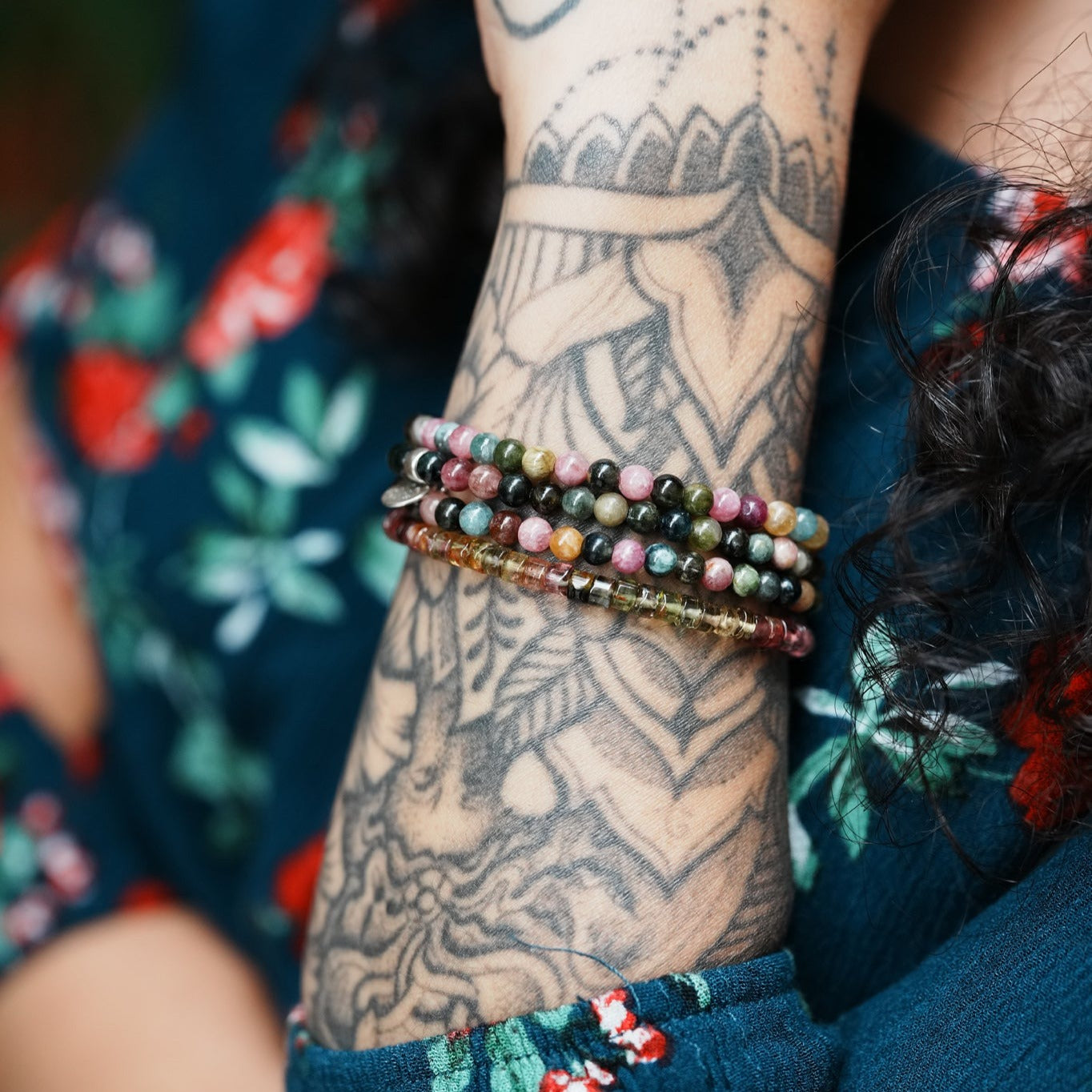 Baby Juicy Watermelon Tourmaline Signature Stretch Bracelet