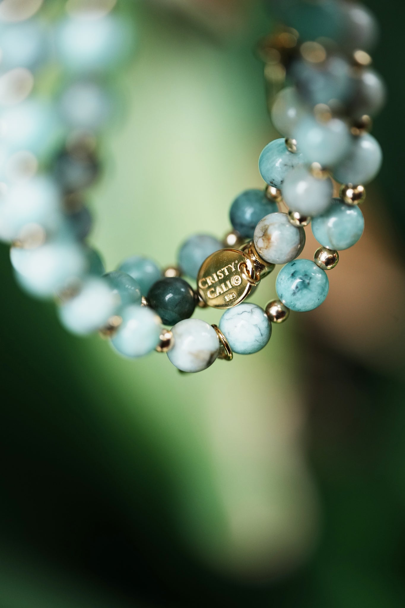 Golden Gaia Emerald Signature Stretch Bracelet