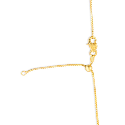 Adjustable 24" Thin Box Chain Gold Vermeil