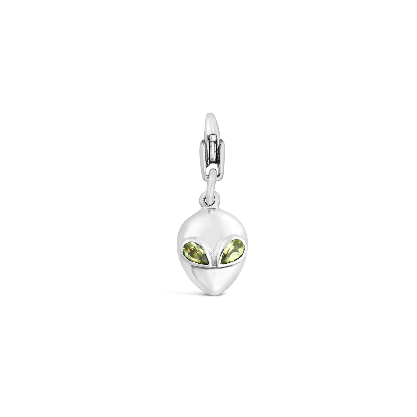 I Come In Peace Gemstone Alien Clip Charm - Peridot