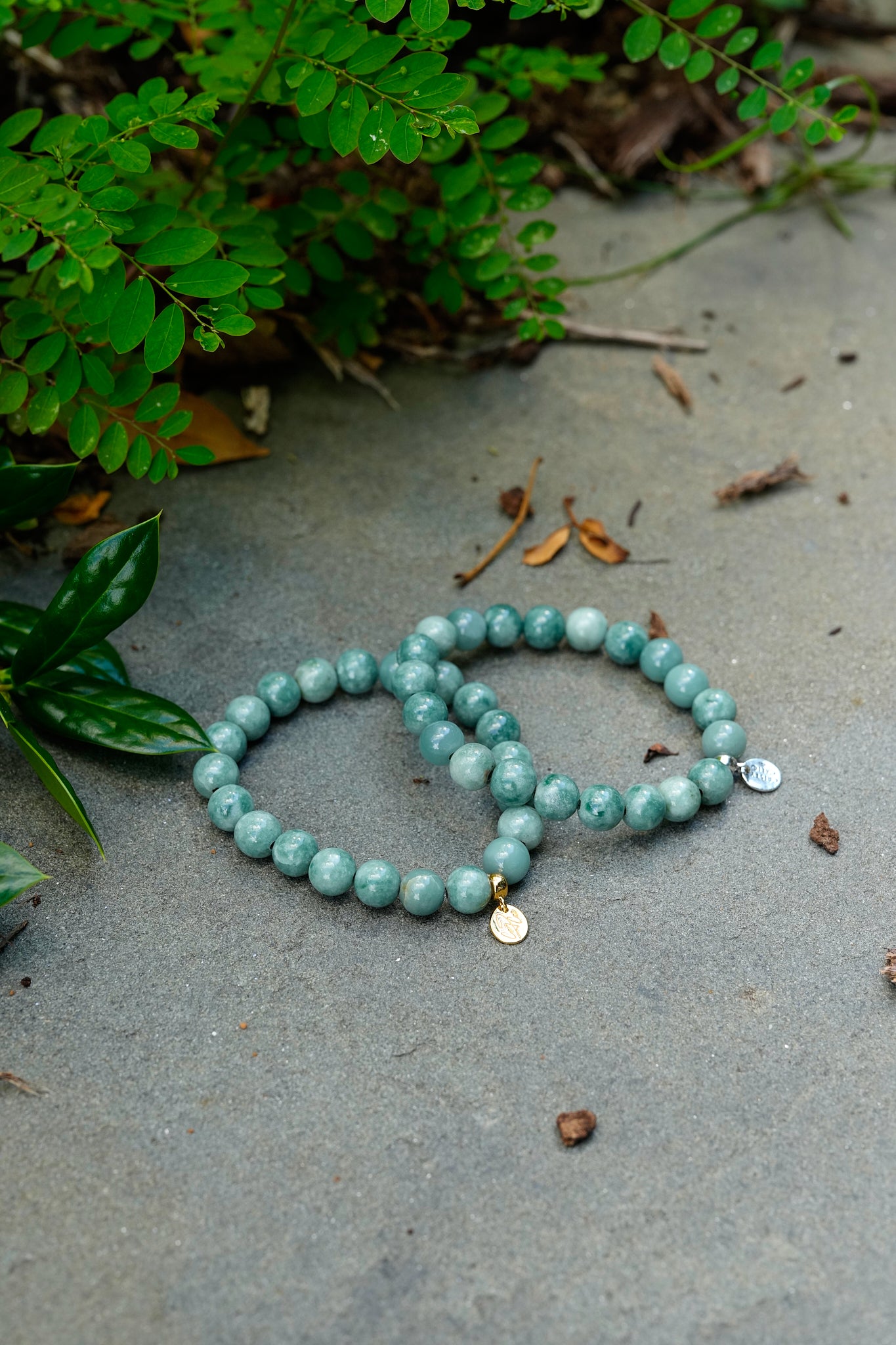 Chunky Sage Mayan Jade Signature Stretch Bracelet
