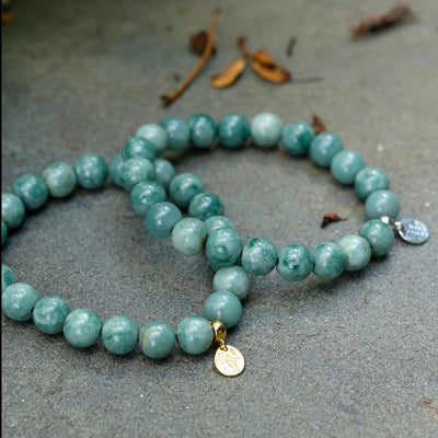 Chunky Sage Mayan Jade Signature Stretch Bracelet