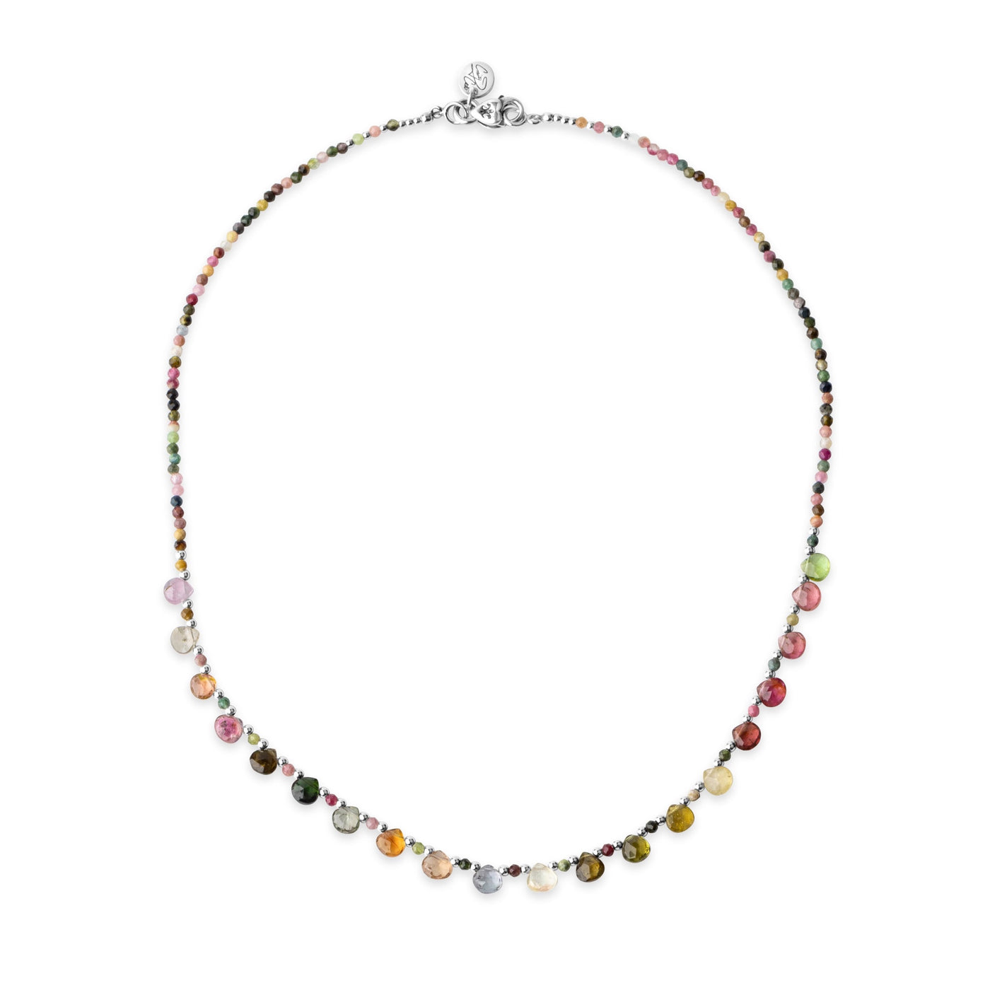 Watermelon Tourmaline Flower Petal Signature Necklace