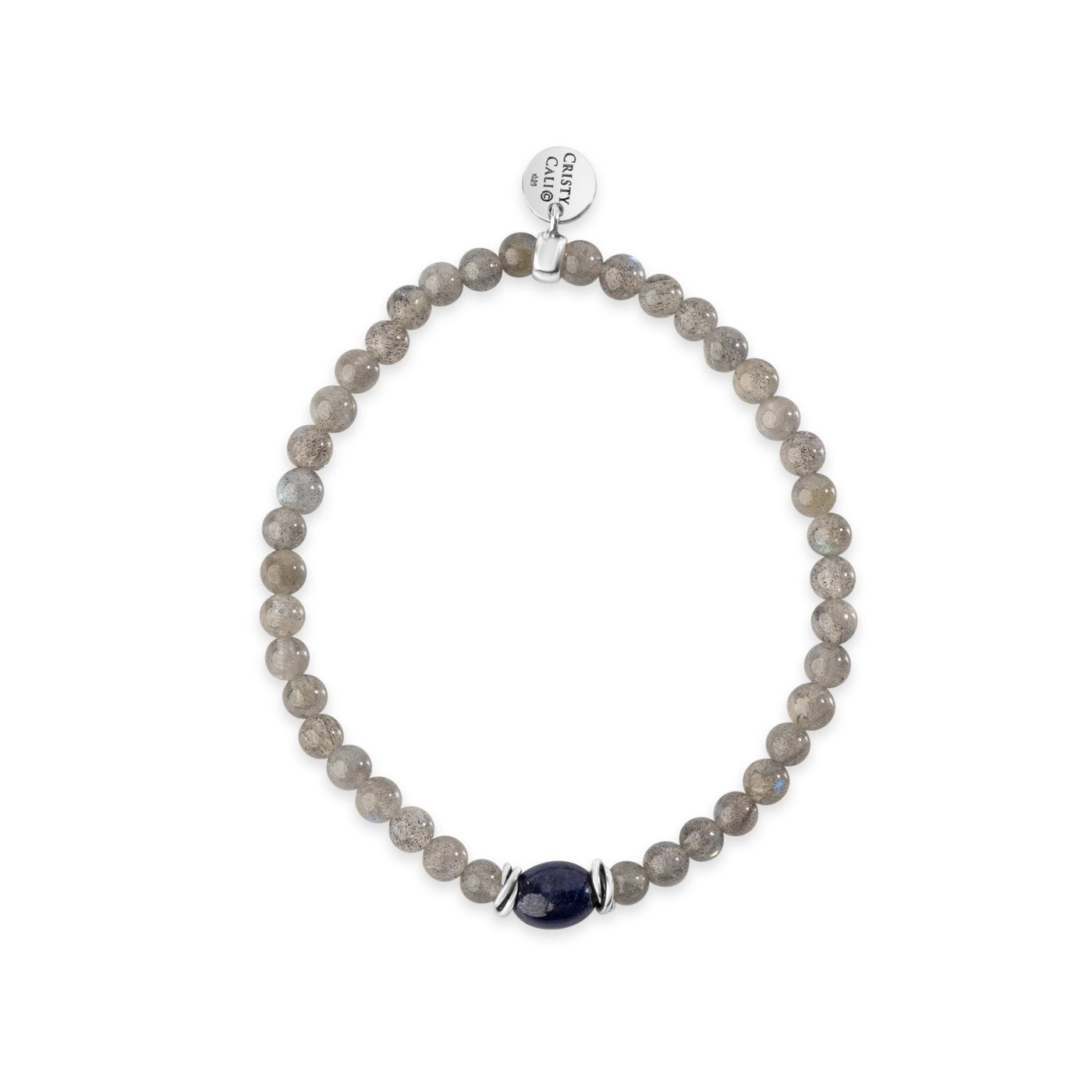 Psychic Wisdom Labradorite & Sapphire Signature Stretch Bracelet