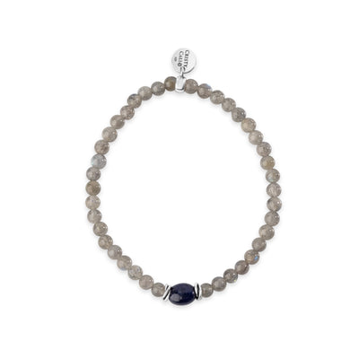 Psychic Wisdom Labradorite & Sapphire Signature Stretch Bracelet
