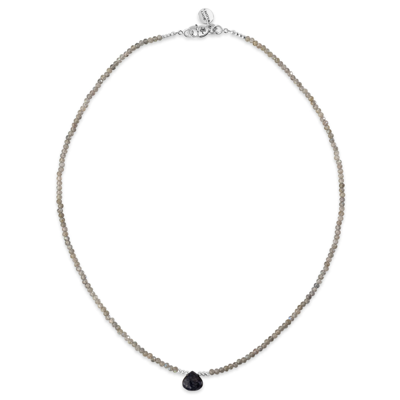 Sapphire Tear of Wisdom with Mystical Labradorite Signature Necklace