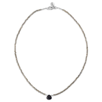 Sapphire Tear of Wisdom with Mystical Labradorite Signature Necklace
