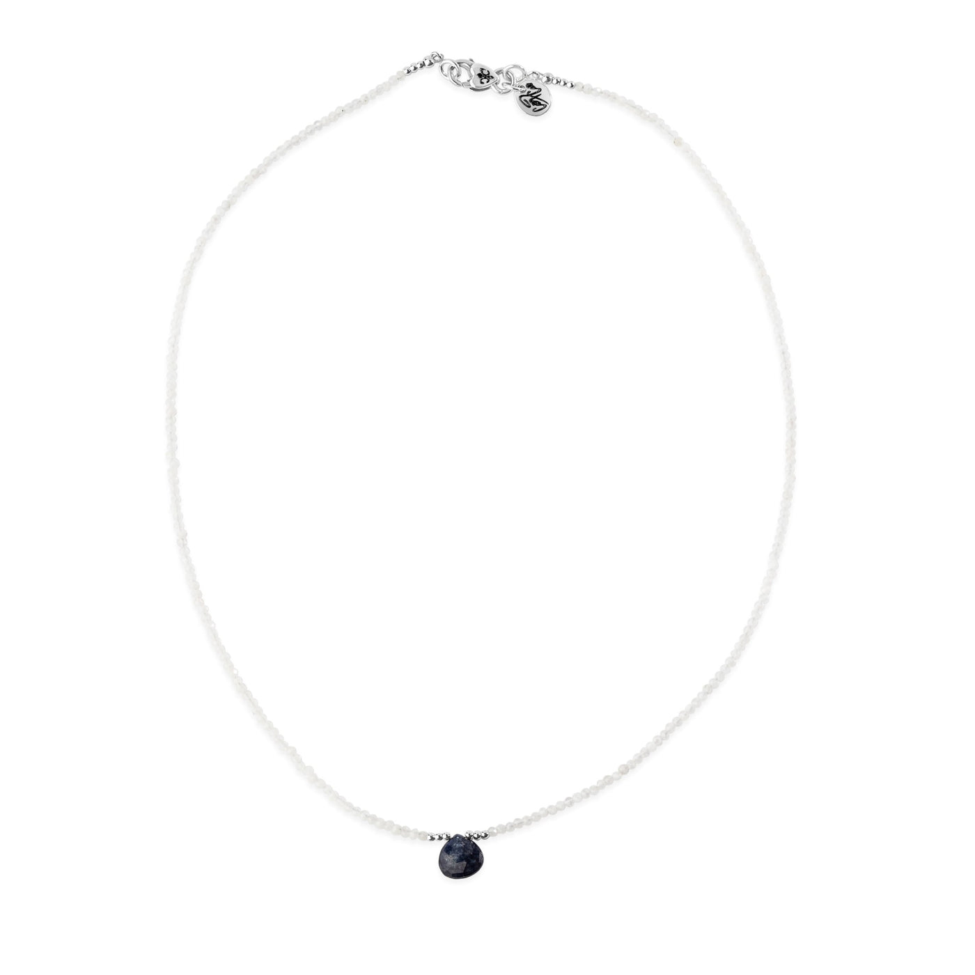 Sapphire Tear of Wisdom with Magical Moonstone Signature Necklace