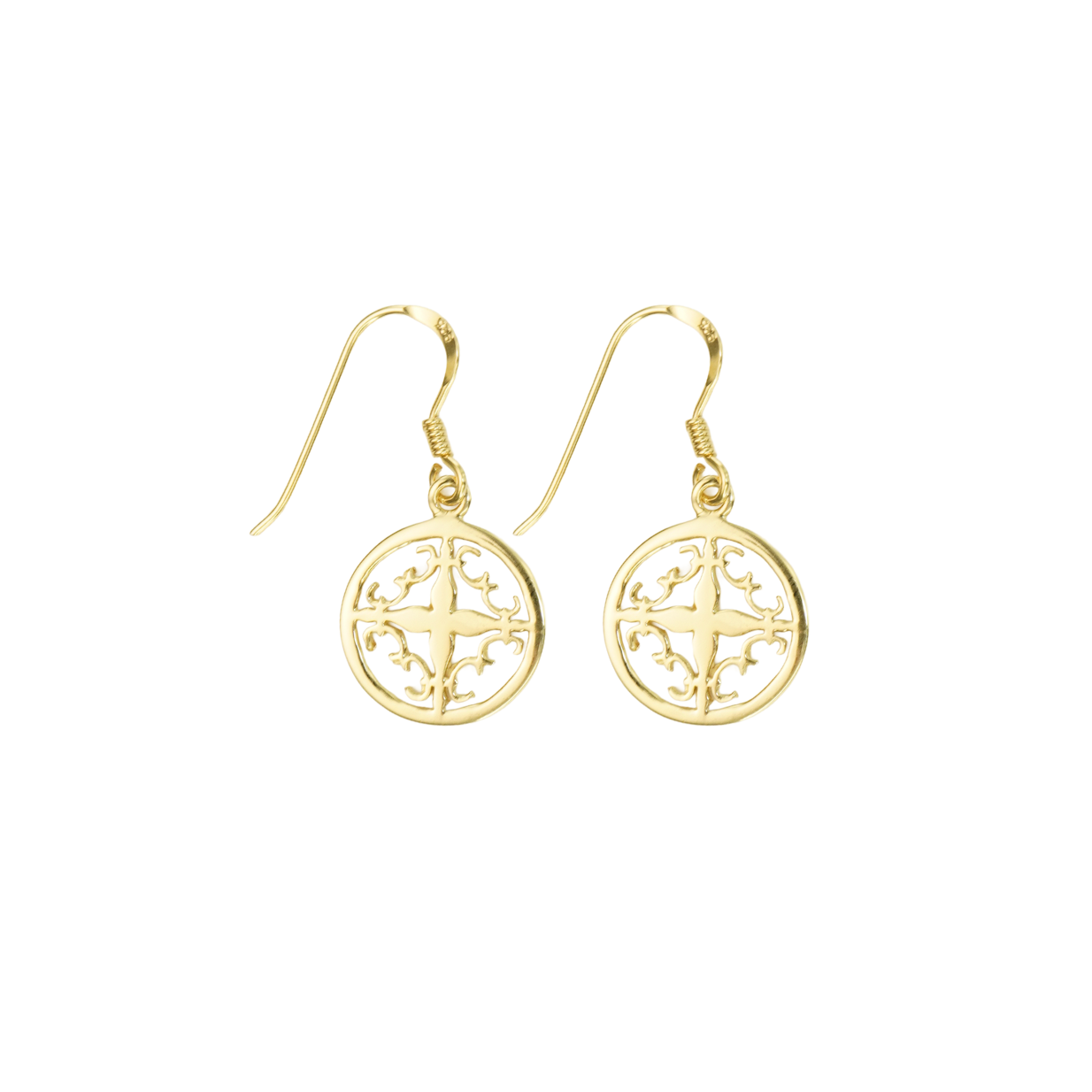 Cali Amulet Dainty Earrings Gold Vermeil