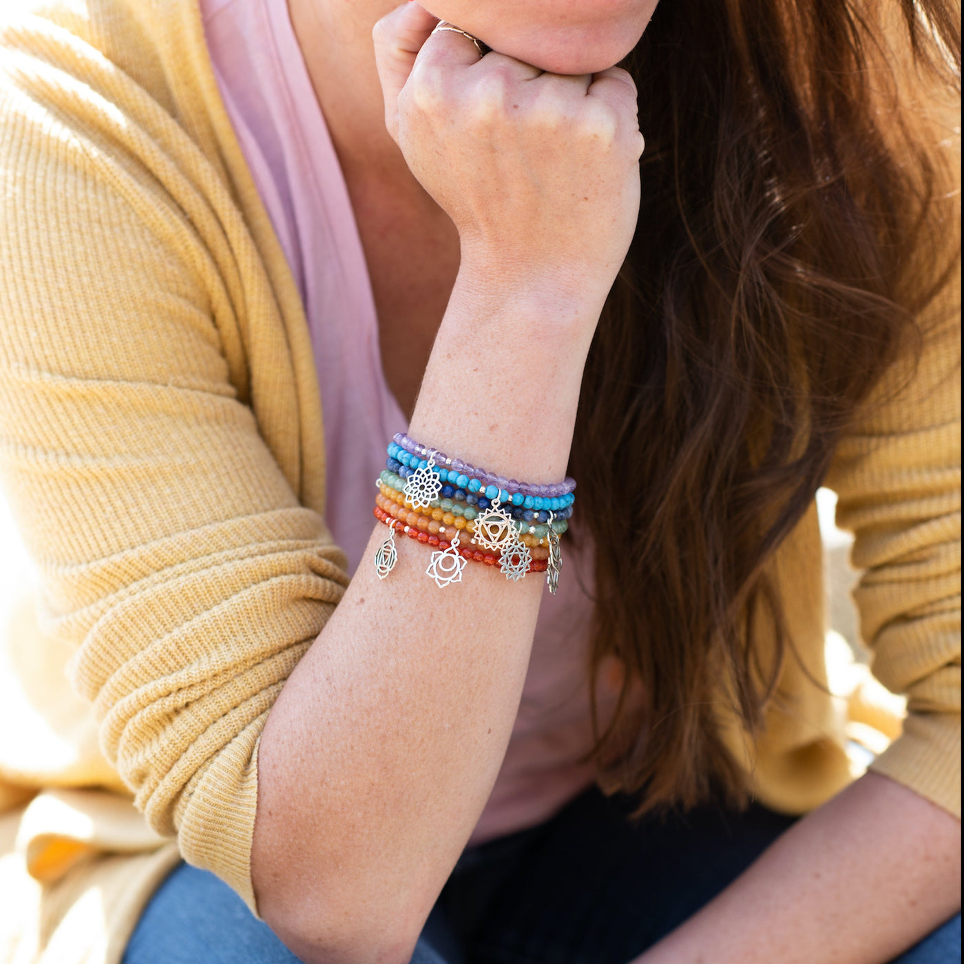 Crown Chakra Amethyst Signature Stretch Bracelet