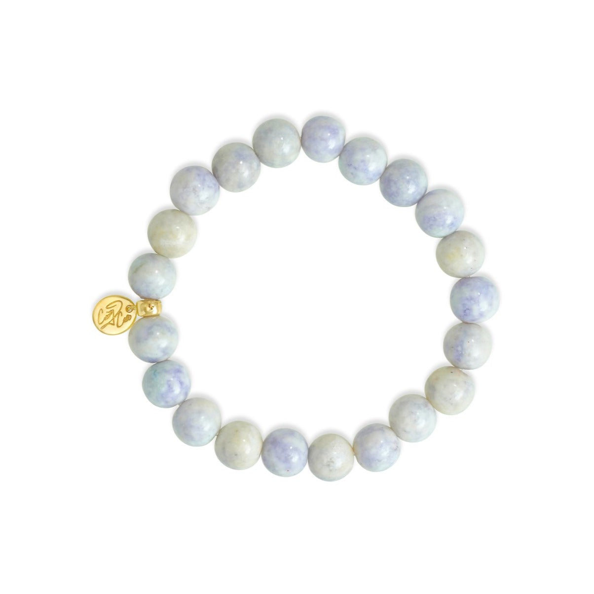 Chunky Lilac Lavender Mayan Jade Signature Stretch Bracelet