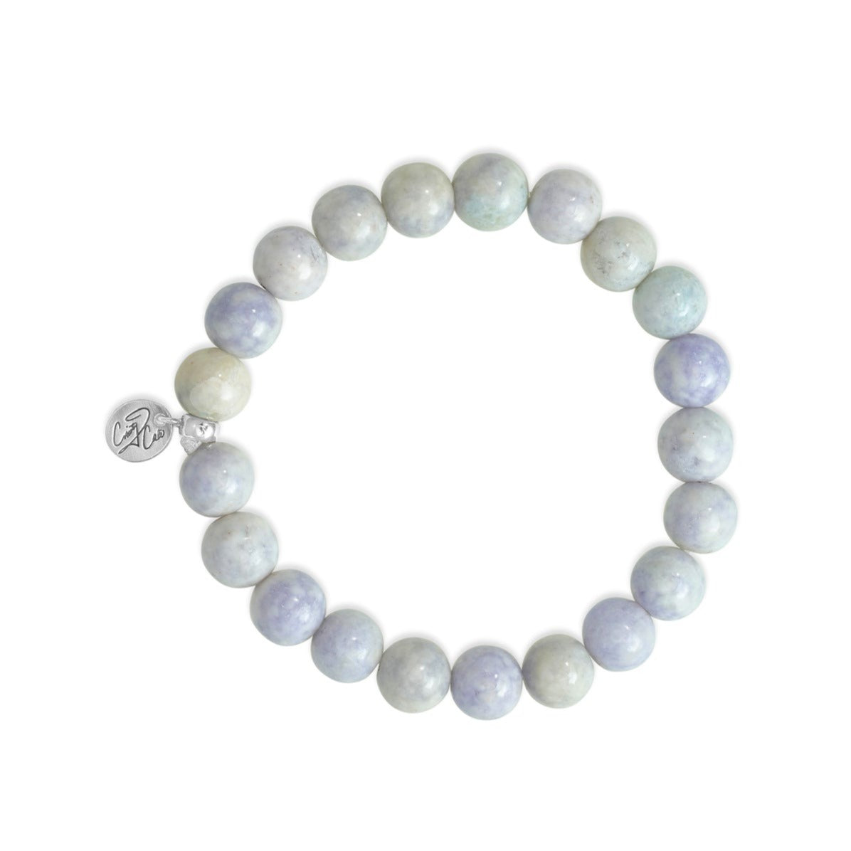 Chunky Lilac Lavender Mayan Jade Signature Stretch Bracelet