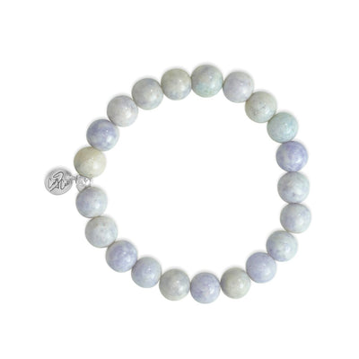 Chunky Lilac Lavender Mayan Jade Signature Stretch Bracelet