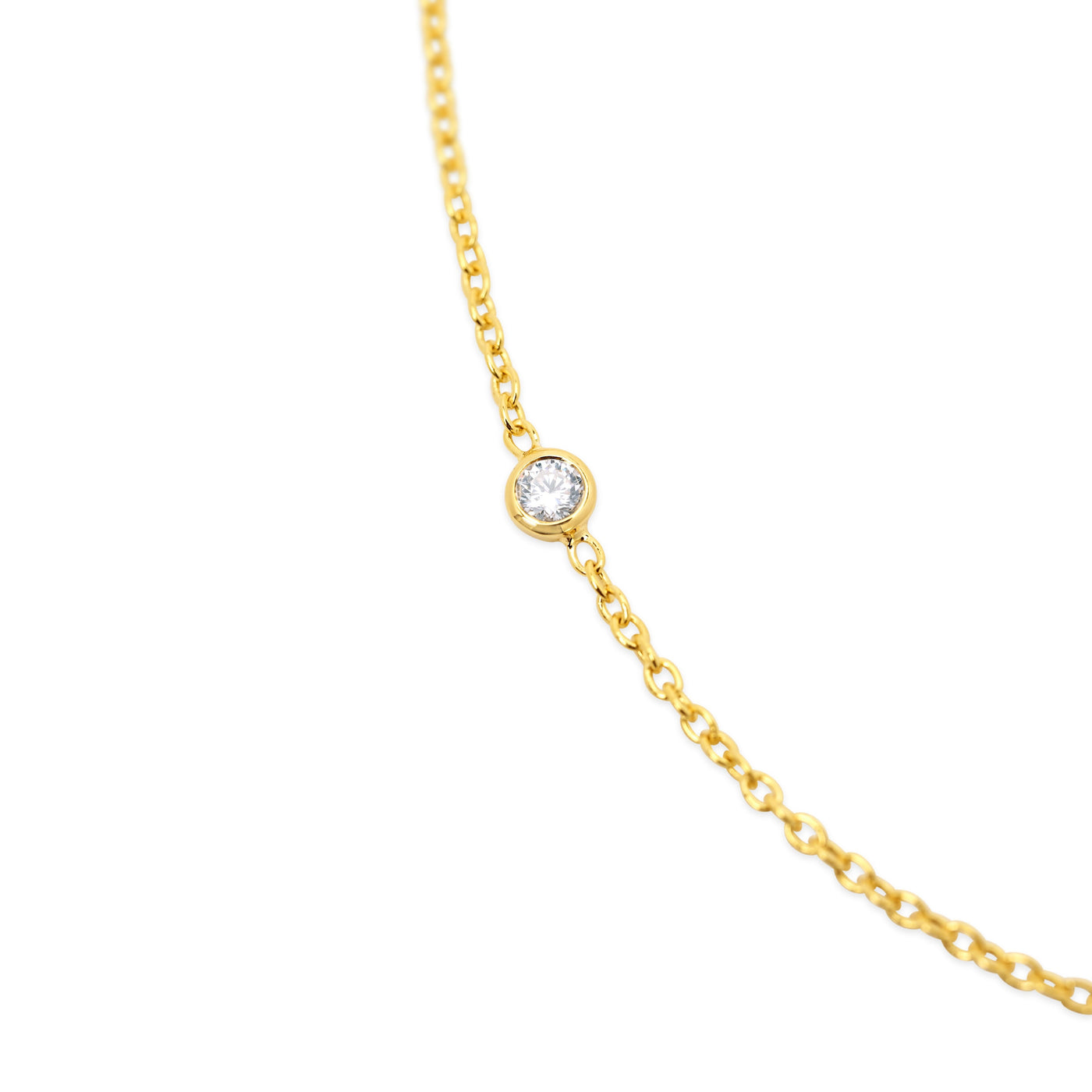 Constellation Diamond Bezel Necklace Gold Vermeil