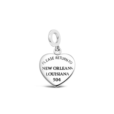 Please Return to New Orleans Heart Couture Charm