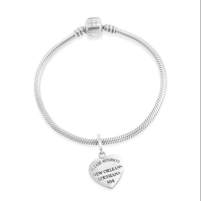 Please Return to New Orleans Heart Couture Charm
