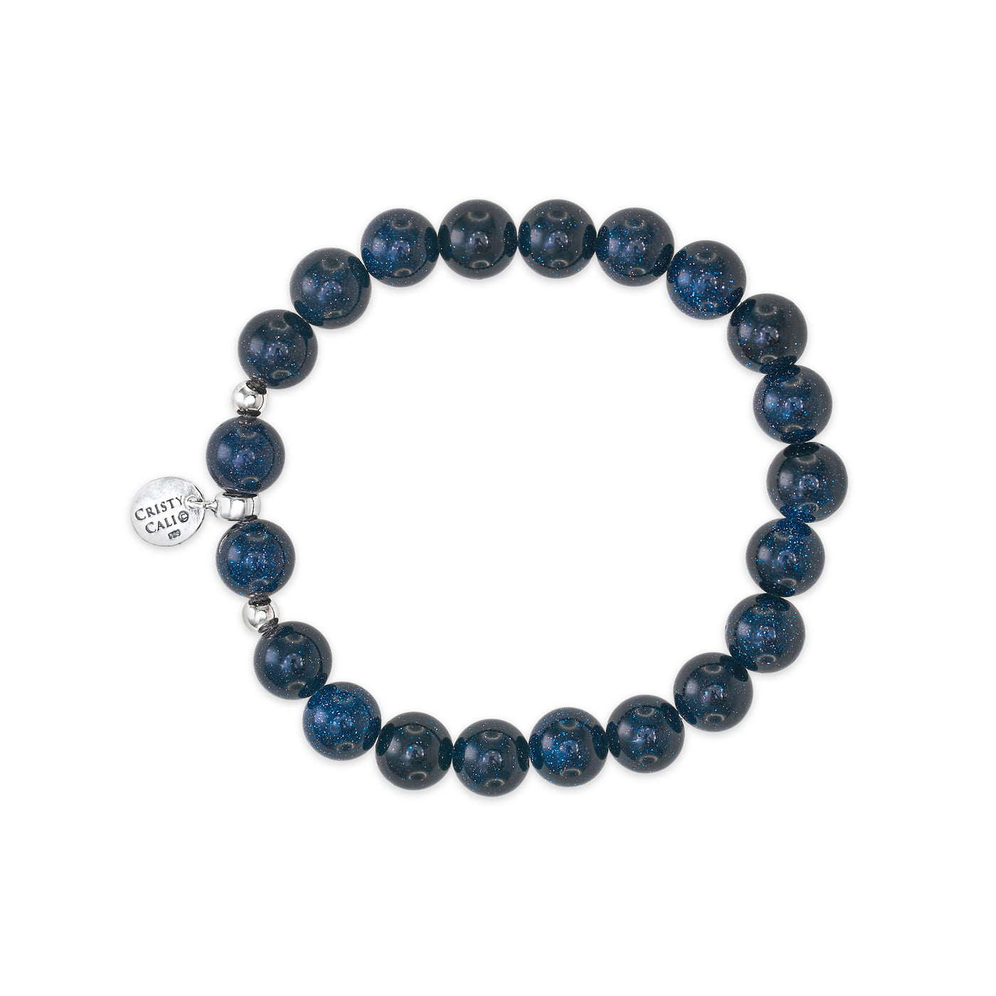 Cosmic Blue Goldstone Signature Stretch Bracelet