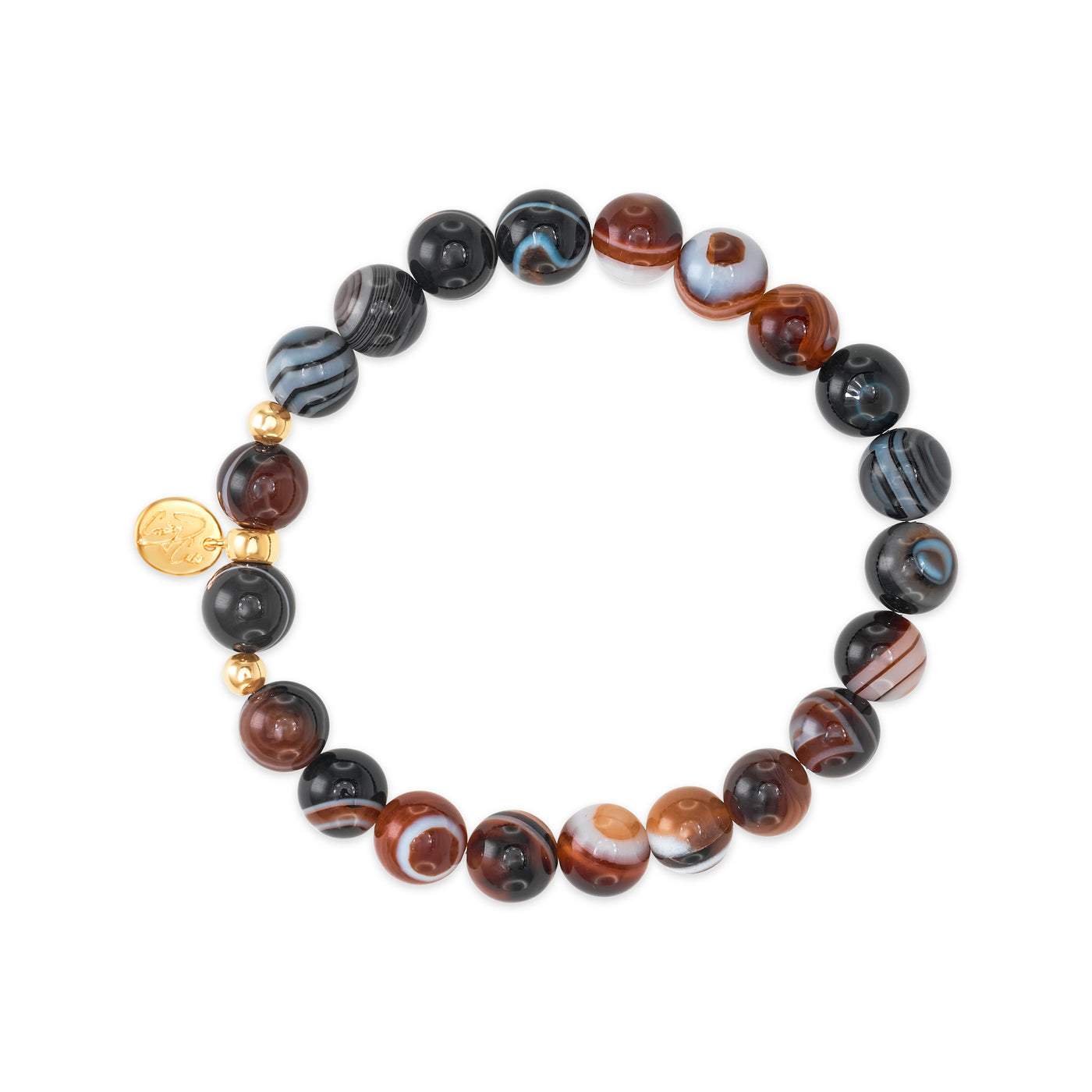 Golden Grounding Sardonyx Signature Stretch Bracelet