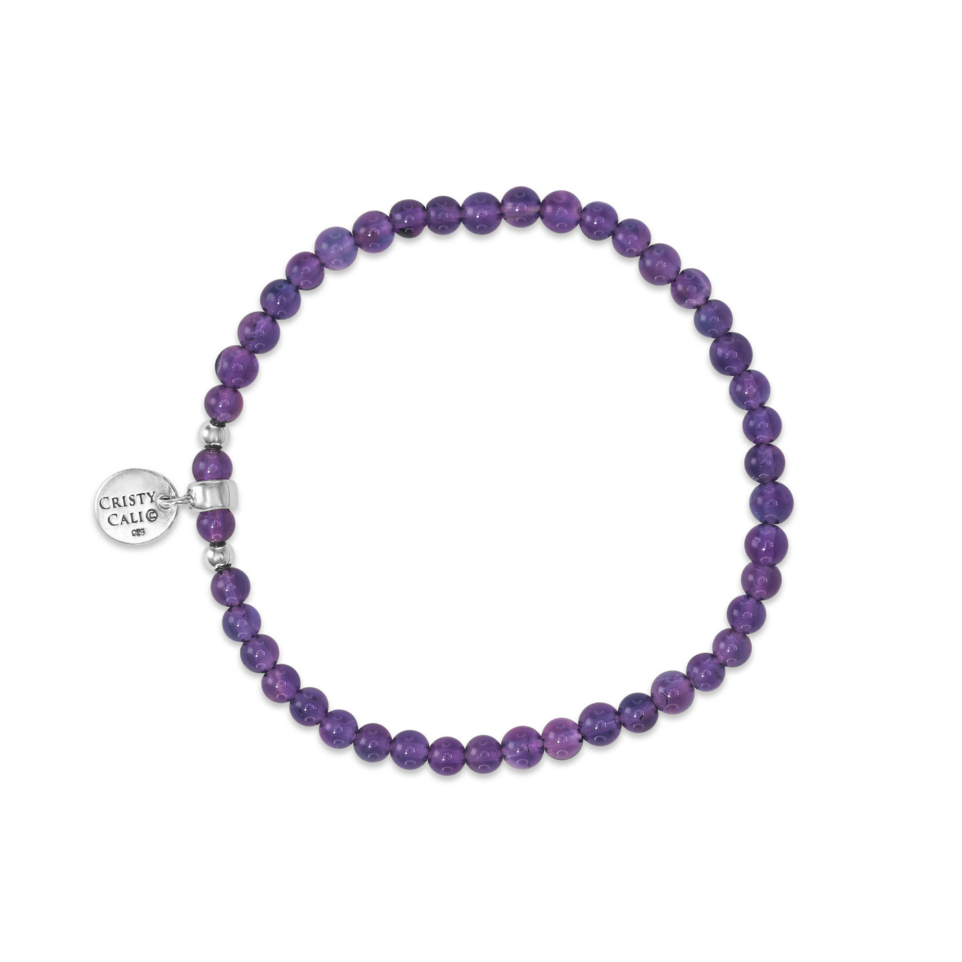 Crown Chakra Deep Amethyst Signature Stretch Bracelet