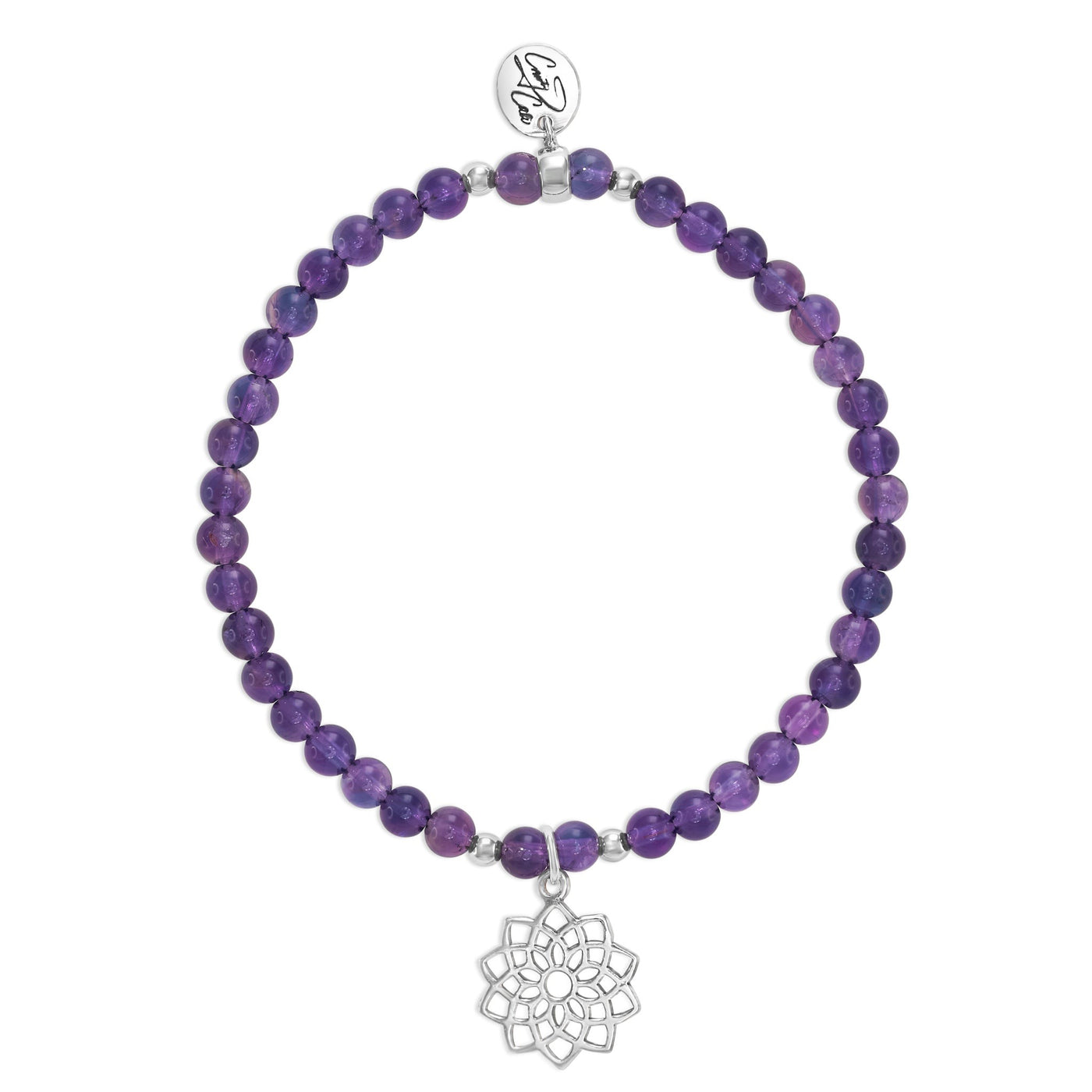 Crown Chakra Amethyst Signature Stretch Bracelet