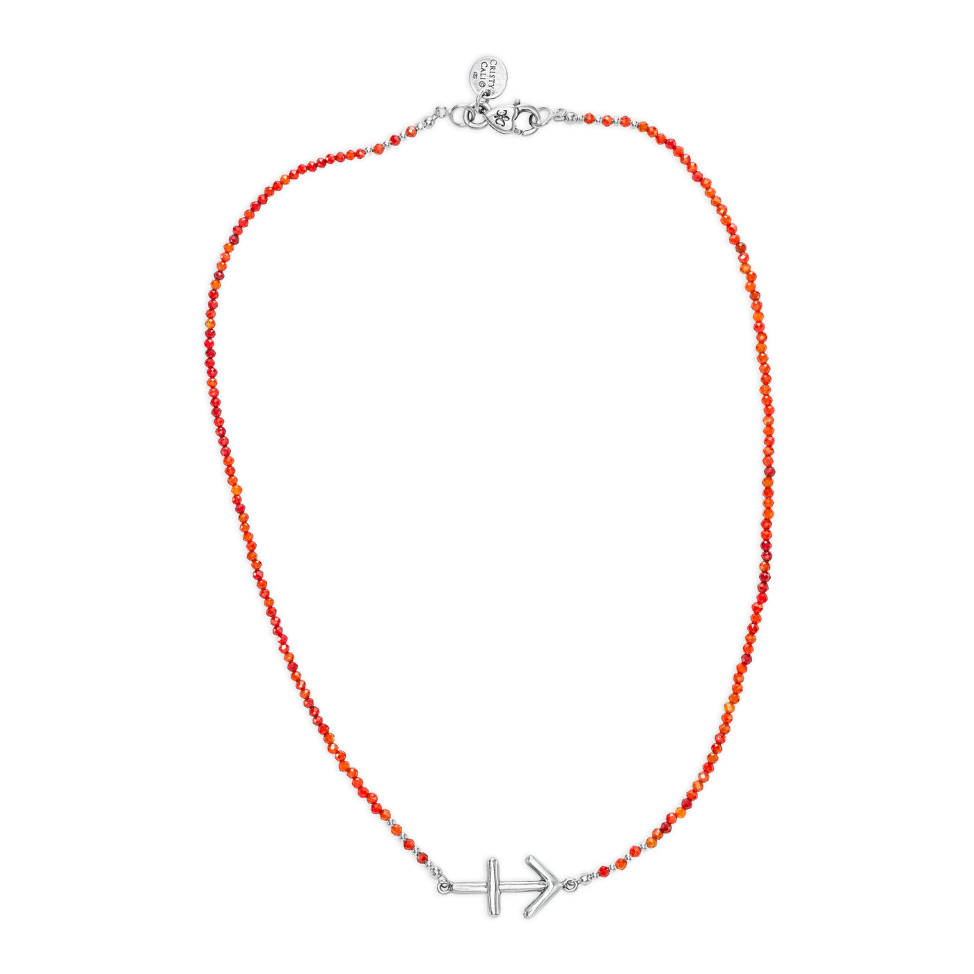 Sagittarius Tangerine Zircon Zodiac Necklace