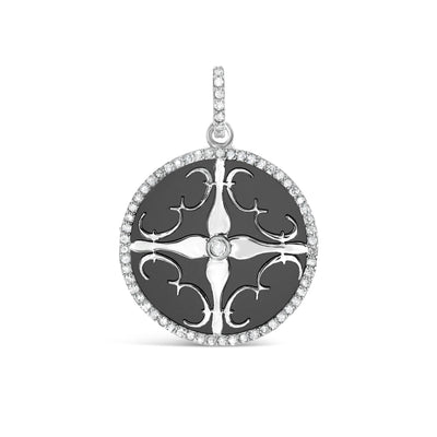 Diamond Onyx Cali Amulet - Silver