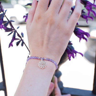 Crown Chakra Amethyst Signature Stretch Bracelet