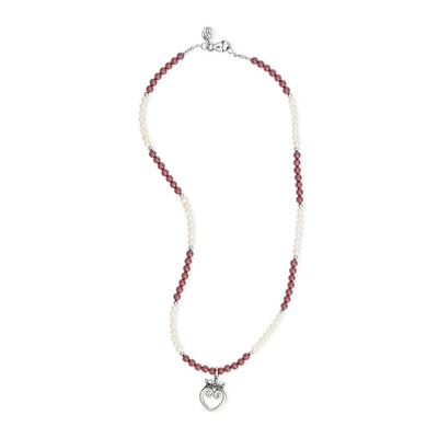  IDOXE Queen of Hearts Necklace 925 Sterling Silver Chain  January Birthstone Red Heart Toy Princess Halloween Accessories Jewelry  Valentine's Gift for Her (Red January): Clothing, Shoes & Jewelry