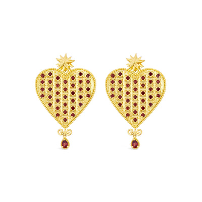 Erzulie's Divine Love Earrings Gold Vermeil