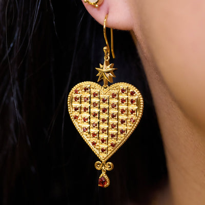 Erzulie's Divine Love Earrings Gold Vermeil