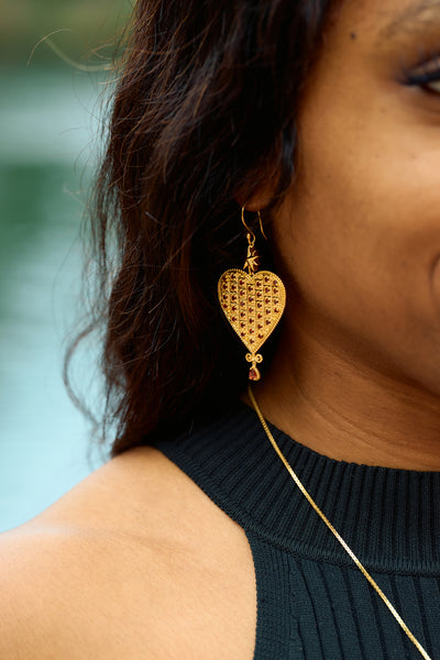 Erzulie's Divine Love Earrings Gold Vermeil