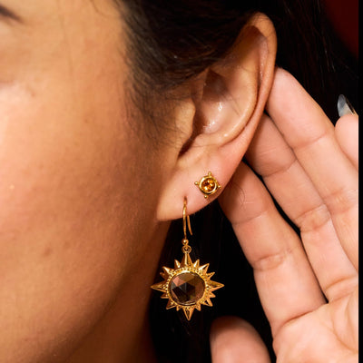 El Sol Precioso Earrings Gold Vermeil