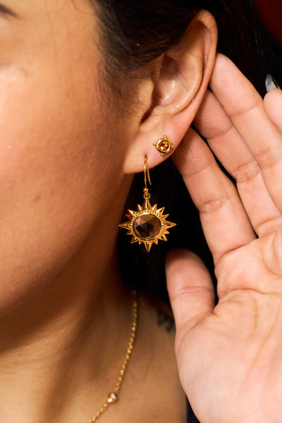 Stellar Gem Studs Gold Vermeil