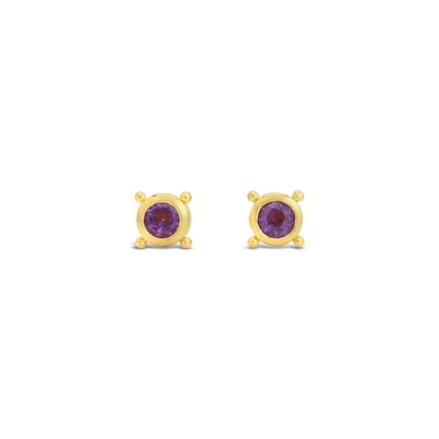 Stellar Gem Studs Gold Vermeil