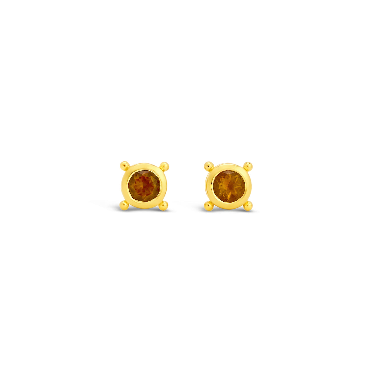 Stellar Gem Studs Gold Vermeil