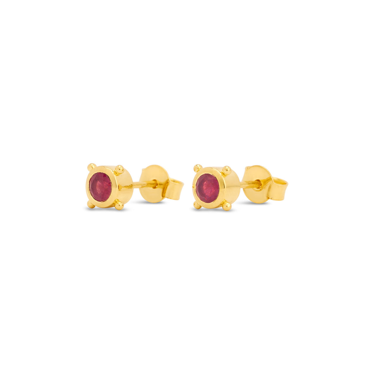 Stellar Gem Studs Gold Vermeil