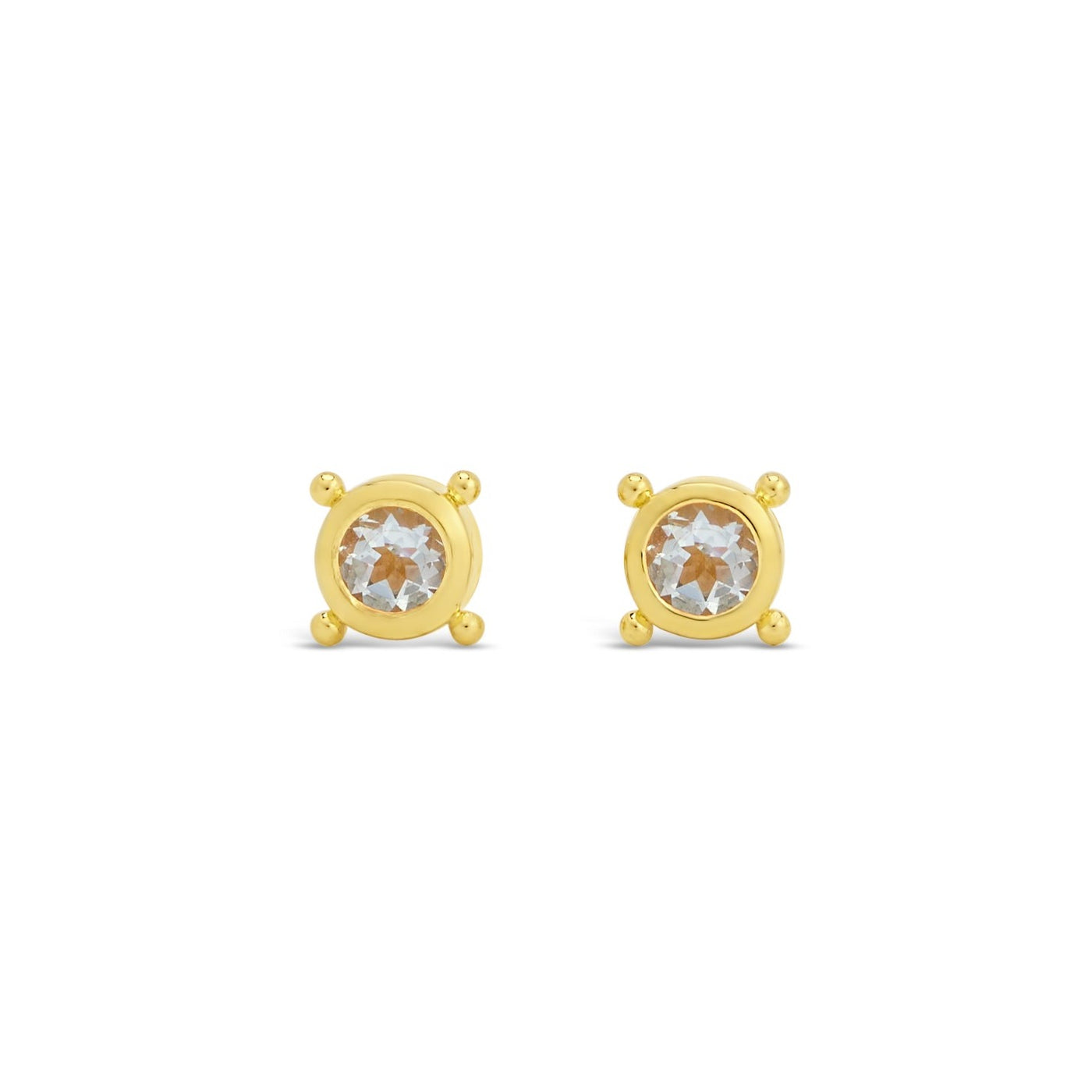 Stellar Gem Studs Gold Vermeil