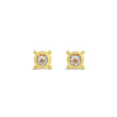 Stellar Gem Studs Gold Vermeil